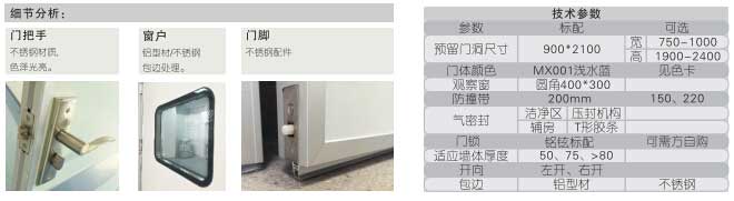 單扇單向開平門16101